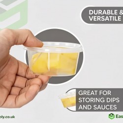 2 Oz Heavy Duty Clear  Separate Sauce Pots & Lids 800pcs