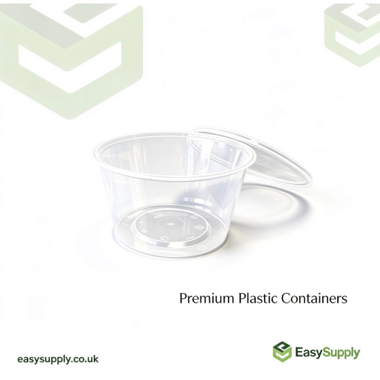 10 Oz Microwaveable Round Containers with Lids