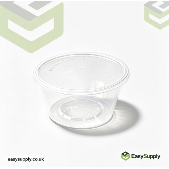 10 Oz Microwaveable Round Containers with Lids