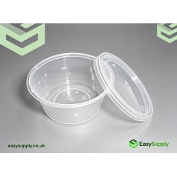 12 Oz Microwaveable Round Containers with Lids