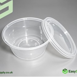 12 Oz Microwaveable Round Containers with Lids