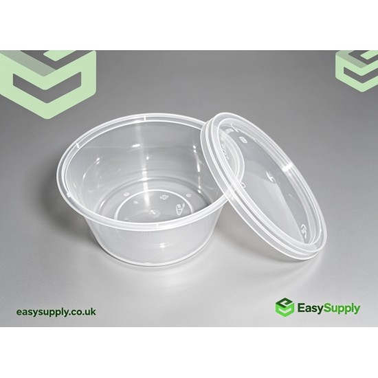 8 Oz Microwaveable Round Containers with Lids