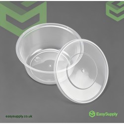 16 Oz Microwaveable Round Containers with Lids