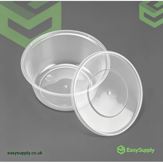16 Oz Microwaveable Round Containers with Lids