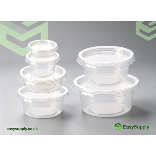 2 Oz Sauce Cups with Separate Lids HD