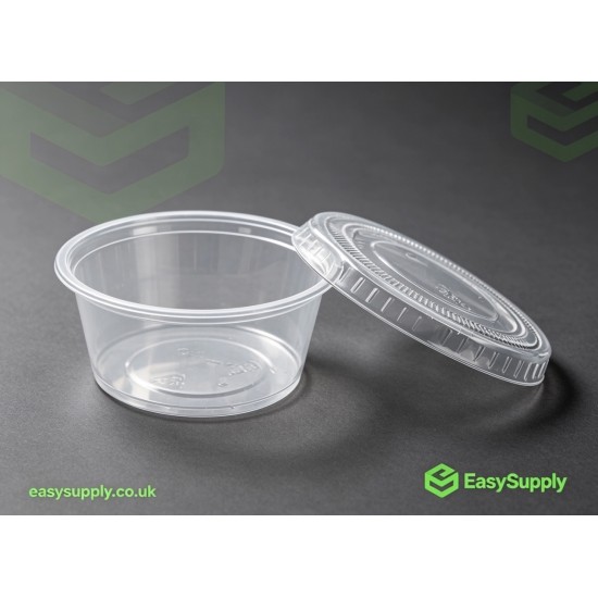 4 Oz Sauce Cups with Separate Lids HD