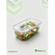 1000 cc Clear Hinged Plastic Containers HD