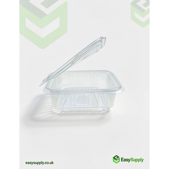 1250 cc Clear Hinged Plastic Containers HD