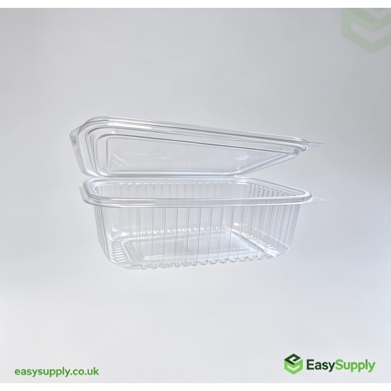 1500 cc Clear Hinged Plastic Containers HD