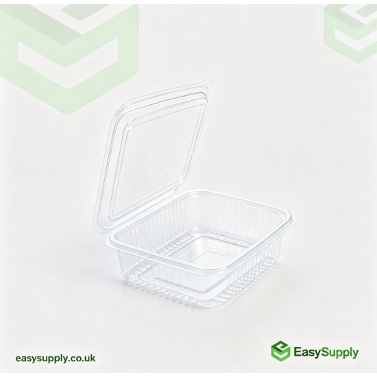 1500 cc Clear Hinged Plastic Containers HD