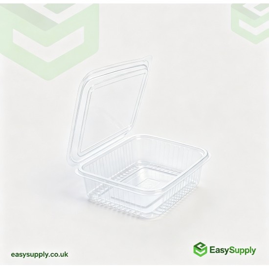 1500 cc Clear Hinged Plastic Containers HD