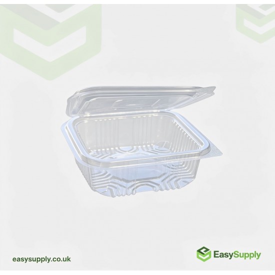250 cc Clear Hinged Plastic Containers HD