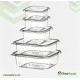 500 cc Clear Hinged Plastic Containers HD