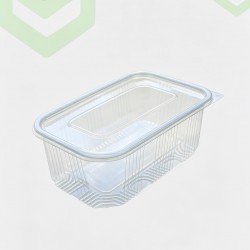 750 cc Clear Hinged Plastic Containers HD